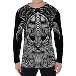 God Odin With Huginn And Muninn Print Men's Long Sleeve T-Shirt