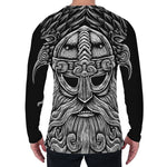 God Odin With Huginn And Muninn Print Men's Long Sleeve T-Shirt