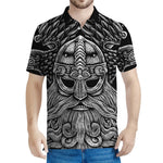 God Odin With Huginn And Muninn Print Men's Polo Shirt