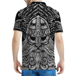 God Odin With Huginn And Muninn Print Men's Polo Shirt
