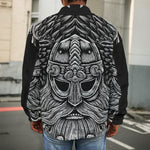 God Odin With Huginn And Muninn Print Men's Shirt Jacket
