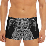God Odin With Huginn And Muninn Print Men's Short Boxer Briefs