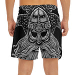 God Odin With Huginn And Muninn Print Men's Split Running Shorts