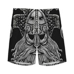God Odin With Huginn And Muninn Print Men's Sports Shorts