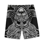 God Odin With Huginn And Muninn Print Men's Sports Shorts