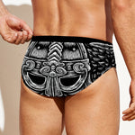 God Odin With Huginn And Muninn Print Men's Swim Briefs