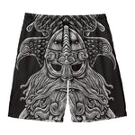 God Odin With Huginn And Muninn Print Men's Swim Trunks