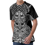 God Odin With Huginn And Muninn Print Men's Velvet T-Shirt