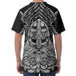 God Odin With Huginn And Muninn Print Men's Velvet T-Shirt