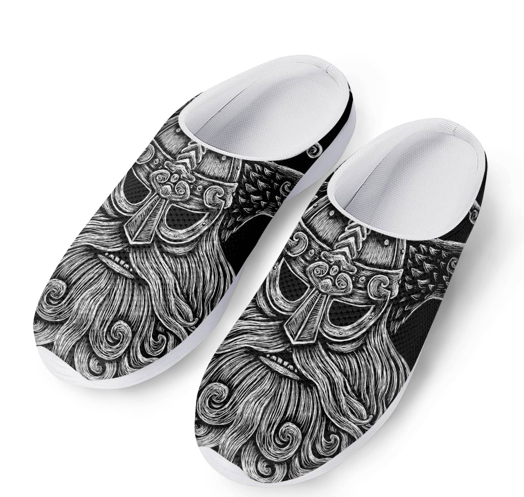 God Odin With Huginn And Muninn Print Mesh Casual Shoes
