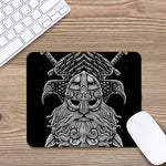 God Odin With Huginn And Muninn Print Mouse Pad