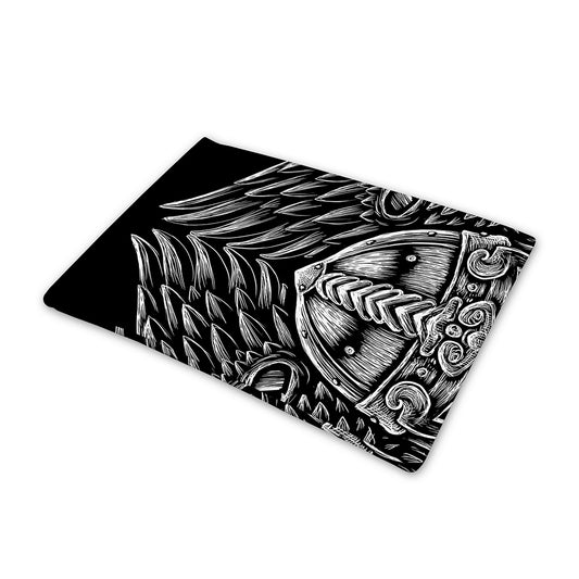 God Odin With Huginn And Muninn Print Pet Cooling Mat Cover