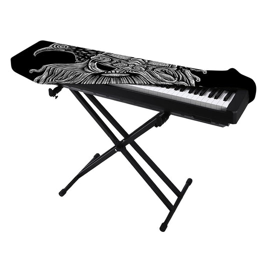 God Odin With Huginn And Muninn Print Piano Keyboard Cover
