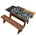 God Odin With Huginn And Muninn Print Picnic Table Cover