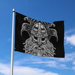 God Odin With Huginn And Muninn Print Polyester Flag