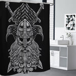 God Odin With Huginn And Muninn Print Premium Shower Curtain