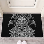 God Odin With Huginn And Muninn Print Rubber Doormat
