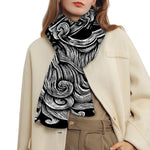 God Odin With Huginn And Muninn Print Scarf