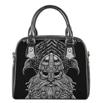 God Odin With Huginn And Muninn Print Shoulder Handbag