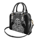 God Odin With Huginn And Muninn Print Shoulder Handbag
