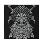 God Odin With Huginn And Muninn Print Silk Bandana