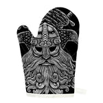 God Odin With Huginn And Muninn Print Single Oven Mitt