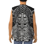 God Odin With Huginn And Muninn Print Sleeveless Baseball Jersey