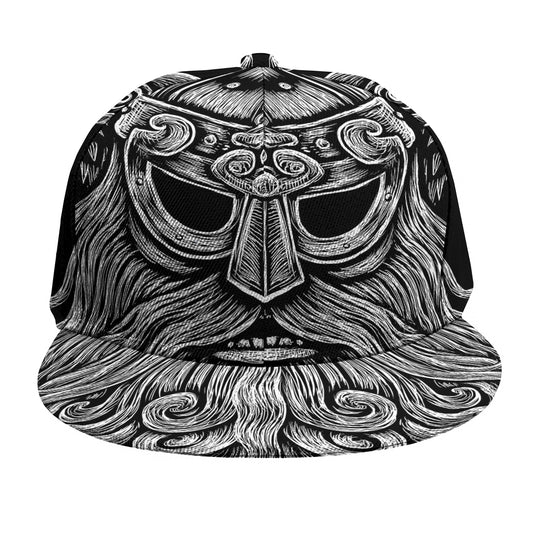 God Odin With Huginn And Muninn Print Snapback Cap