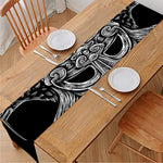 God Odin With Huginn And Muninn Print Table Runner