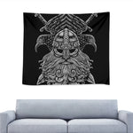 God Odin With Huginn And Muninn Print Tapestry