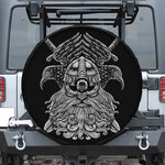 God Odin With Huginn And Muninn Print Tire Cover With Camera Hole