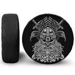 God Odin With Huginn And Muninn Print Tire Cover With Camera Hole