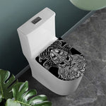 God Odin With Huginn And Muninn Print Toilet Lid Cover