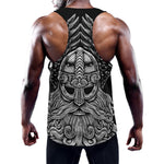 God Odin With Huginn And Muninn Print Training Tank Top