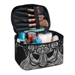God Odin With Huginn And Muninn Print Travel Makeup Bag