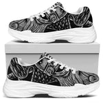 God Odin With Huginn And Muninn Print White Chunky Shoes
