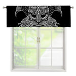 God Odin With Huginn And Muninn Print Window Valance