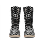 God Odin With Huginn And Muninn Print Winter Boots