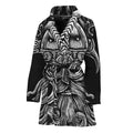 God Odin With Huginn And Muninn Print Women's Bathrobe