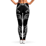 God Odin With Huginn And Muninn Print Women's Leggings