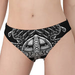 God Odin With Huginn And Muninn Print Women's Panties