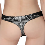 God Odin With Huginn And Muninn Print Women's Thong