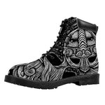 God Odin With Huginn And Muninn Print Work Boots