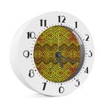 Gold African Ethnic Tribal Pattern Print Alarm Clock
