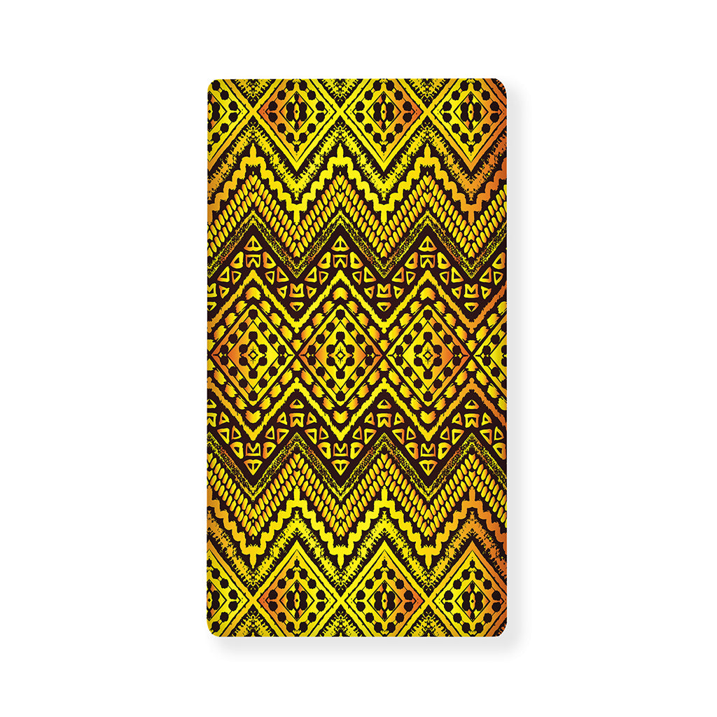 Gold African Ethnic Tribal Pattern Print Baby Crib Sheet