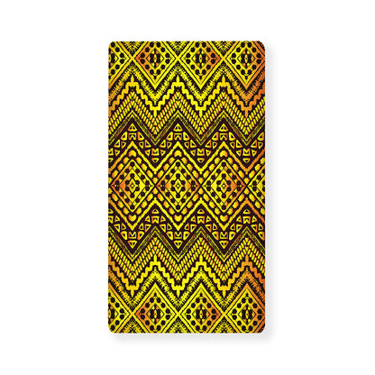 Gold African Ethnic Tribal Pattern Print Baby Crib Sheet