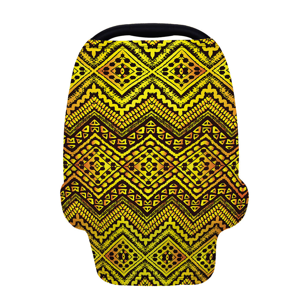 Gold African Ethnic Tribal Pattern Print Baby Seat Cover