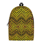 Gold African Ethnic Tribal Pattern Print Backpack
