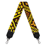 Gold African Ethnic Tribal Pattern Print Bag Strap