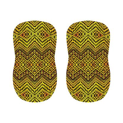 Gold African Ethnic Tribal Pattern Print Bar Stool Covers